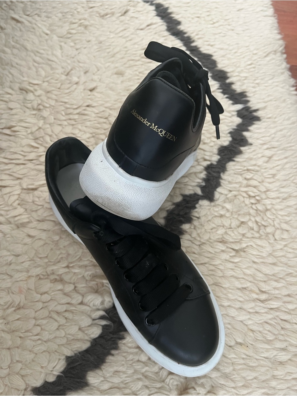 Alexander McQueen Black Leather Kicks. W39.5 ( men’s 6.5-7.5 as well)